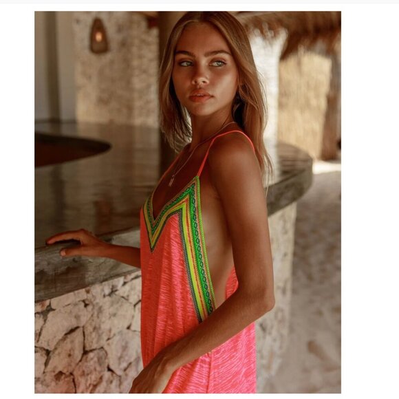 PitUSA Slip Dress in Hot Pink Size Petite - Picture 5 of 8